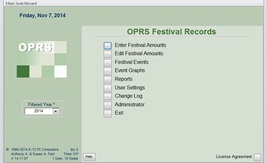 OPRS Festival Records