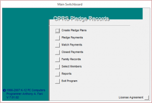 OPRS Pledge Records